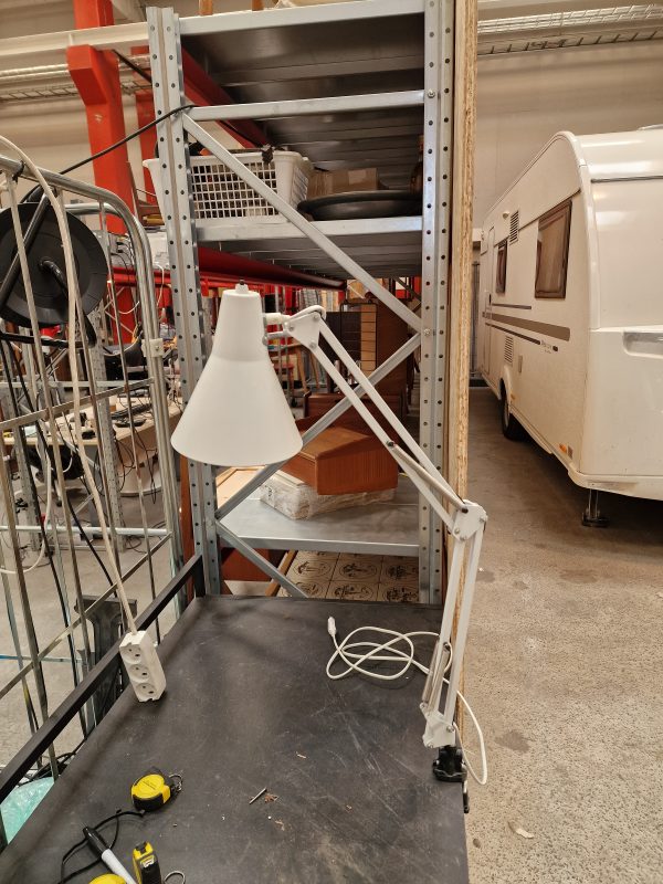 Arkitektlampe, hvid