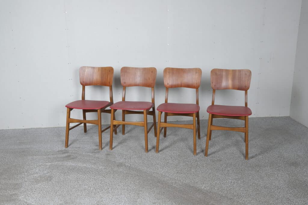 fire spisestole i teak, ib kofod larsen