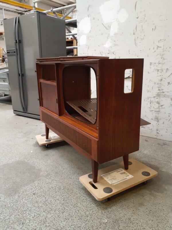 Vintage TV/radio møbel, bar, teak