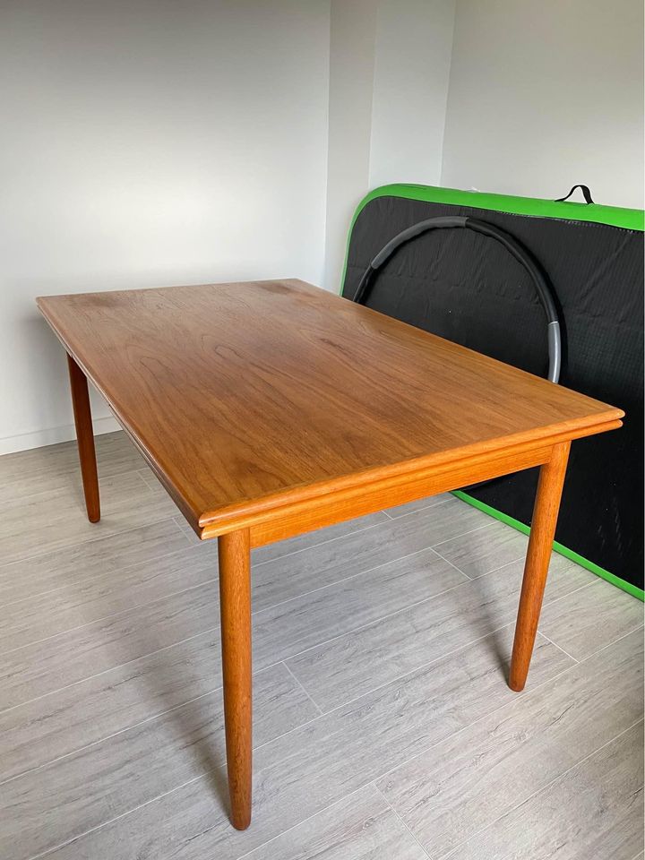 Spisebord med hollandsk udtræk teak