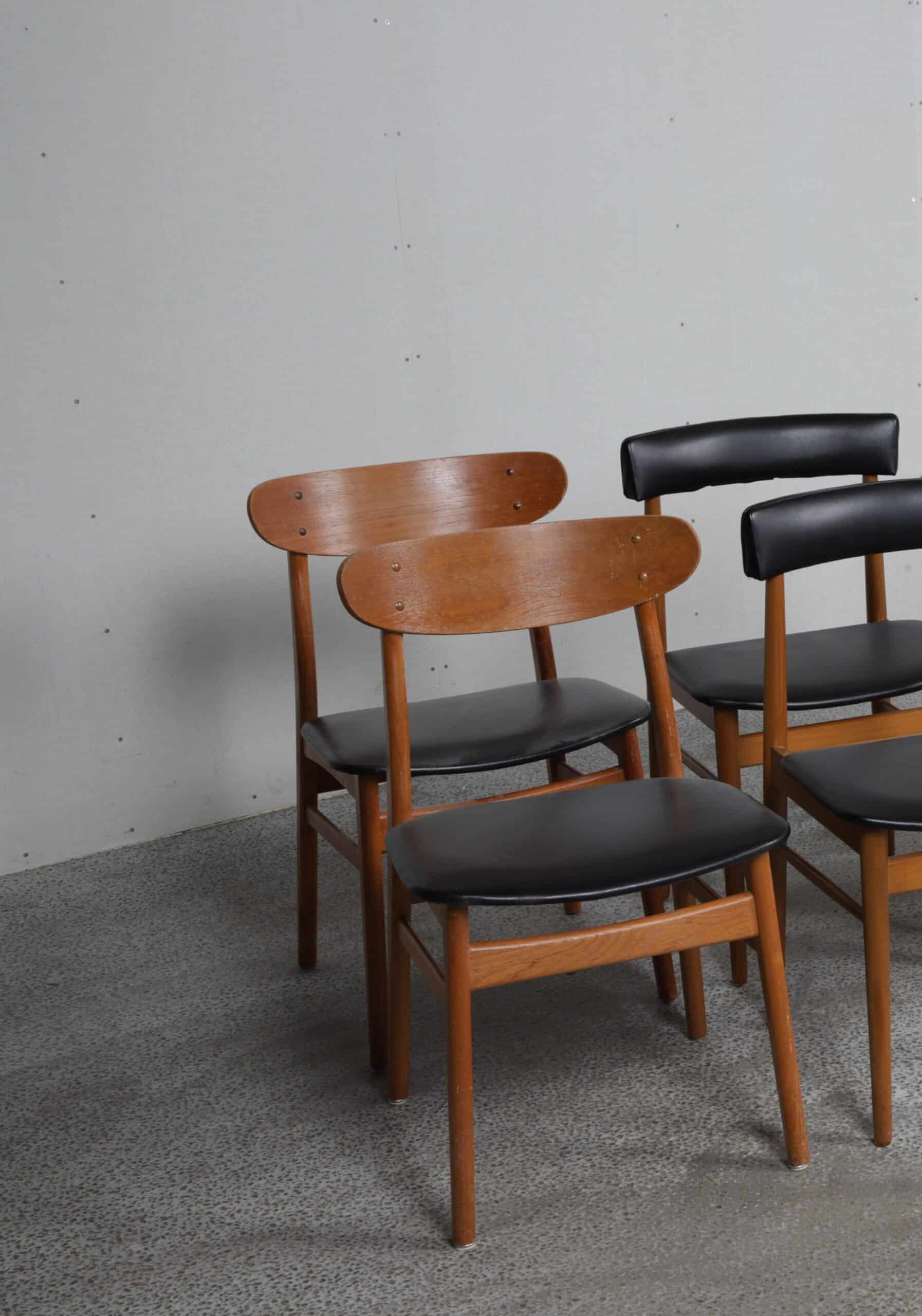 To spisestole i teak