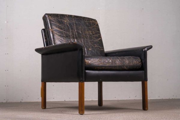 Lænestol, hans olsen, læder og palisander