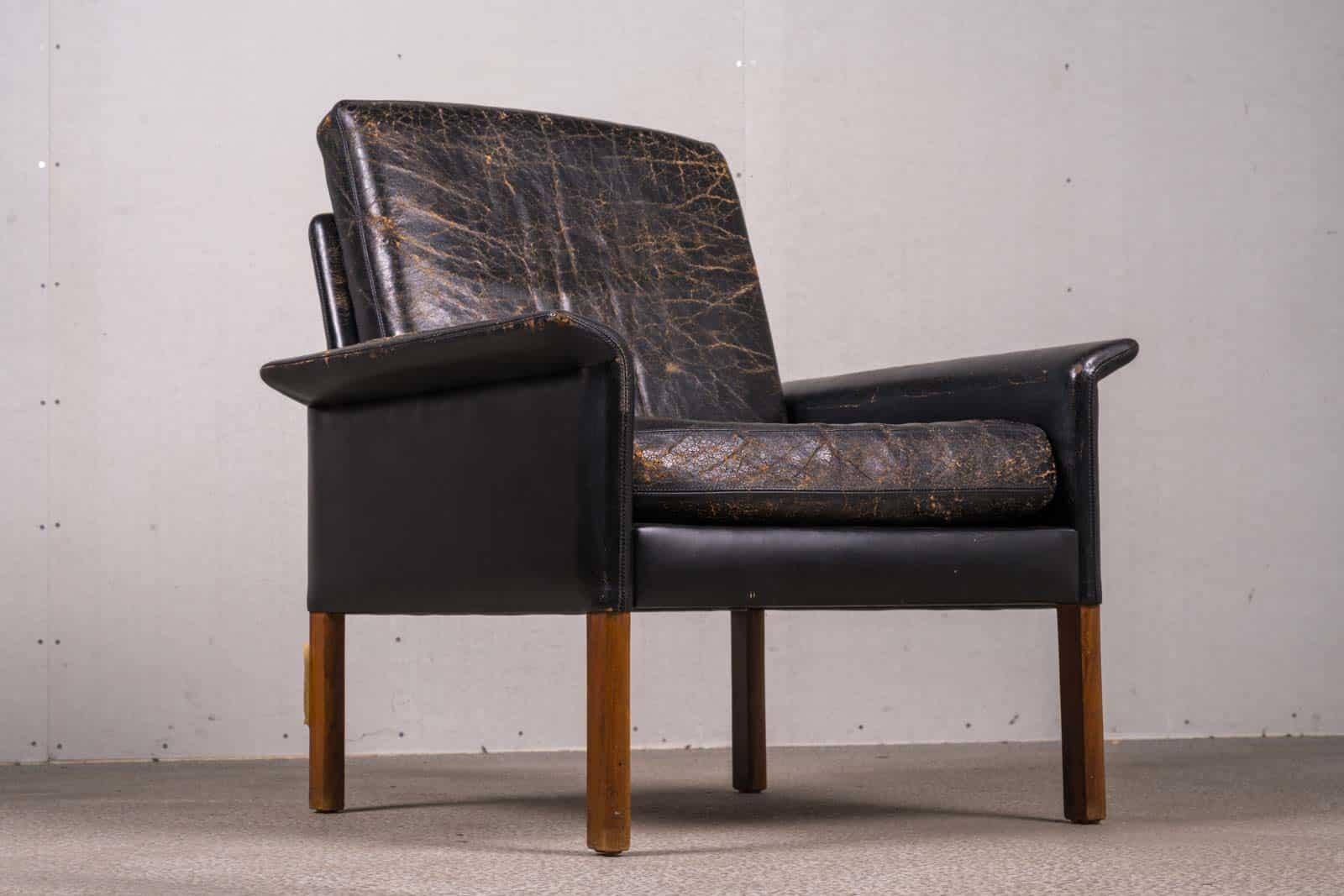 Lænestol, hans olsen, læder og palisander - Image 1