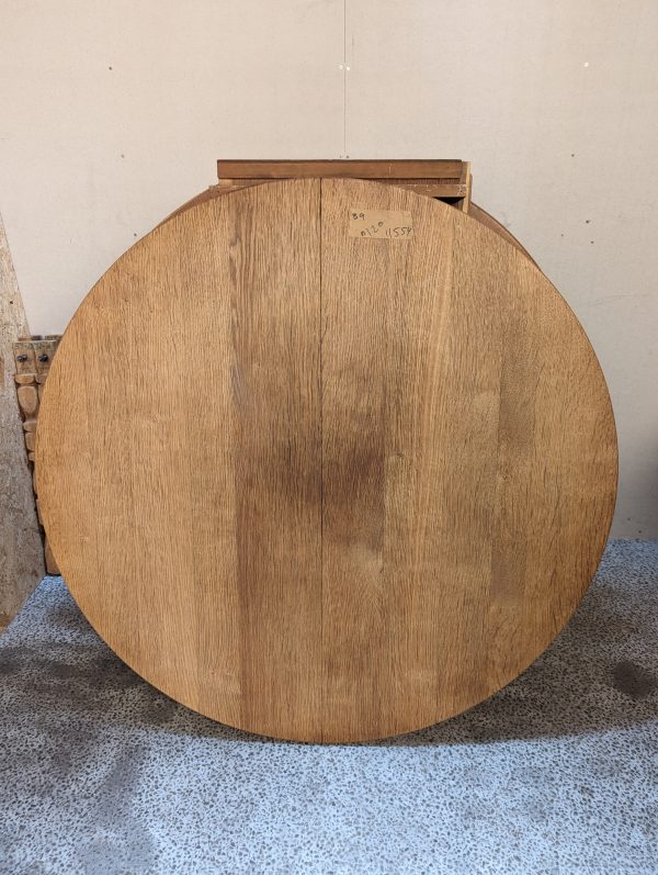 rundt spisebord i massiv egetræ, b9