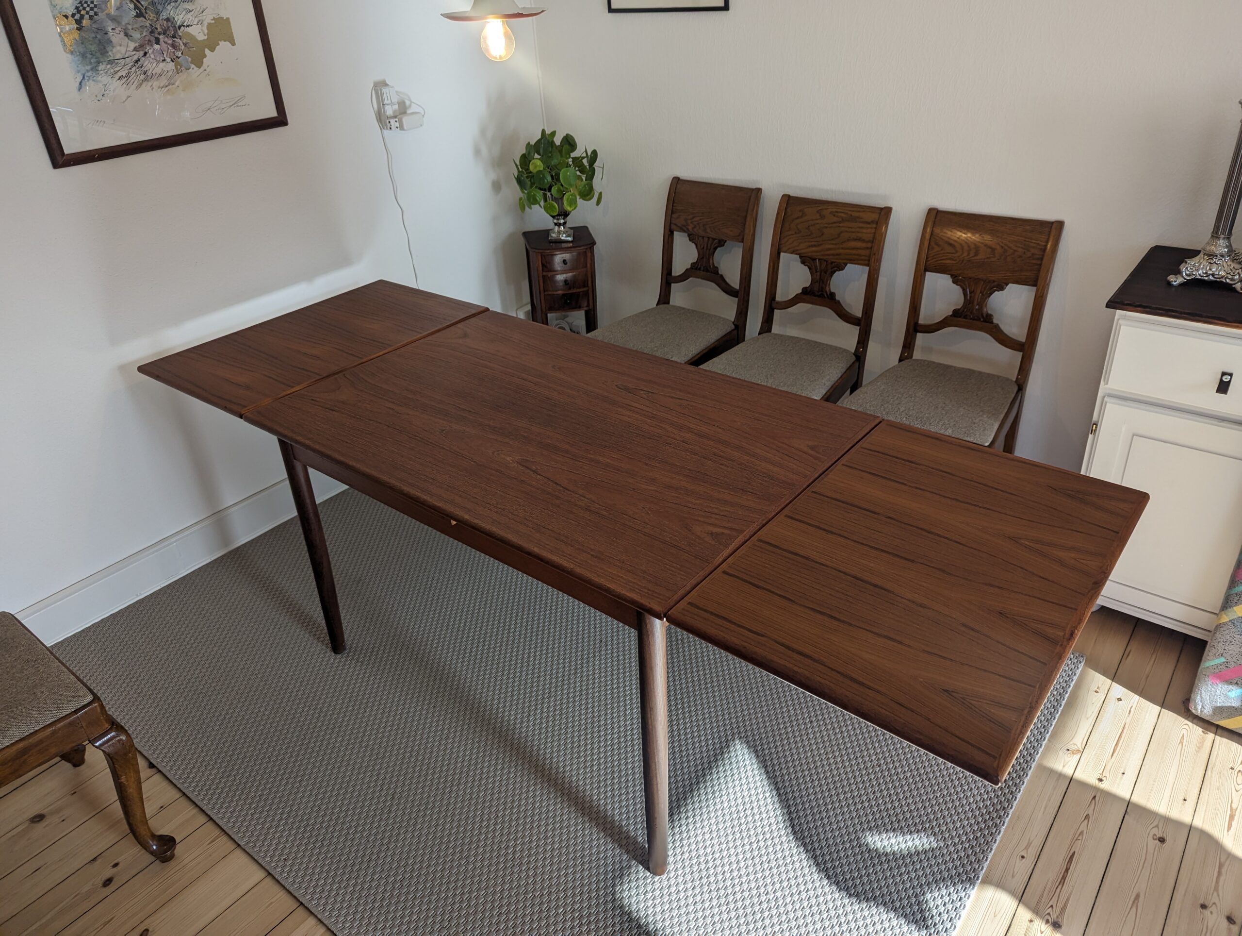 Spisebord i teak med hollandsk udtræk - Image 1