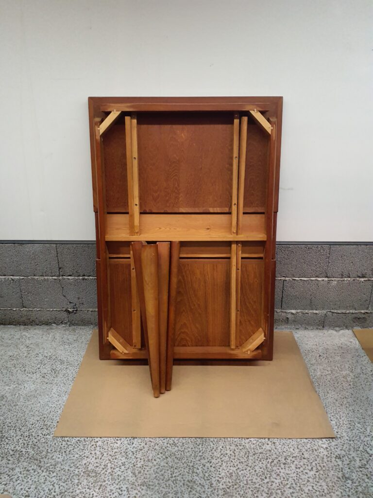 Spisebord i teak med hollandsk udtræk, N.O. Møller