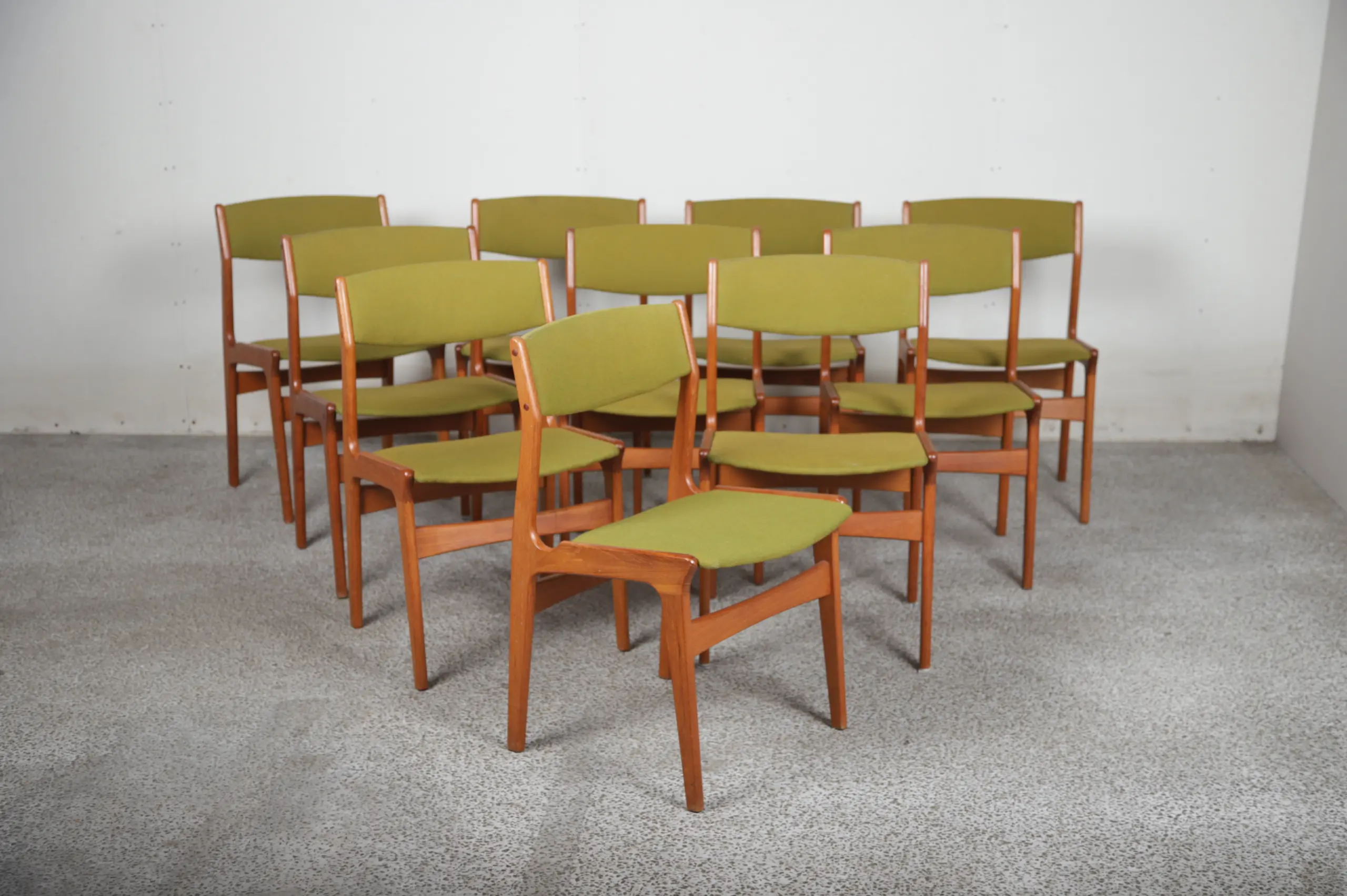 10 spisestole, massiv teak, Dyrlund - Image 1