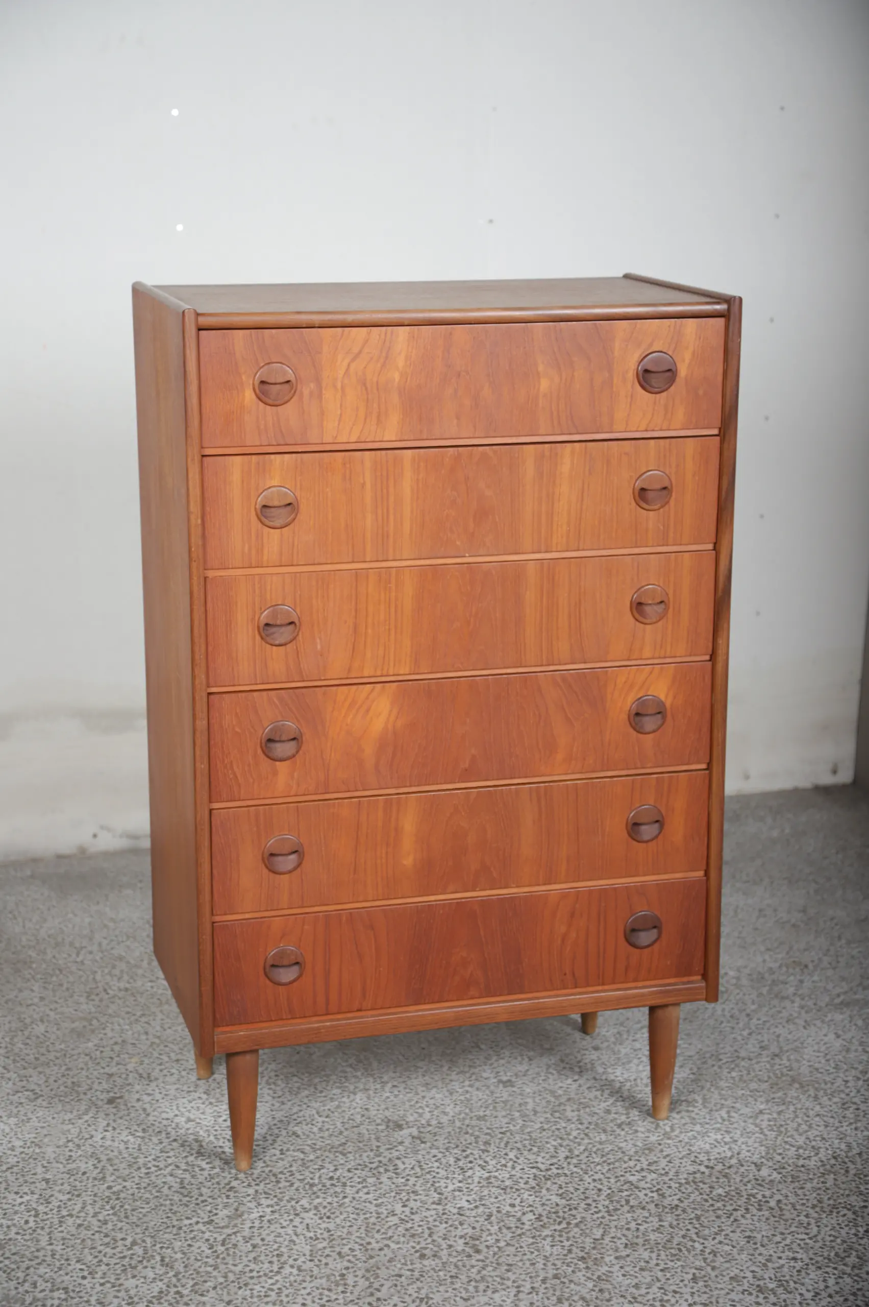 Kommode med eyelid greb, teak, Kai Kristiansen - Image 1