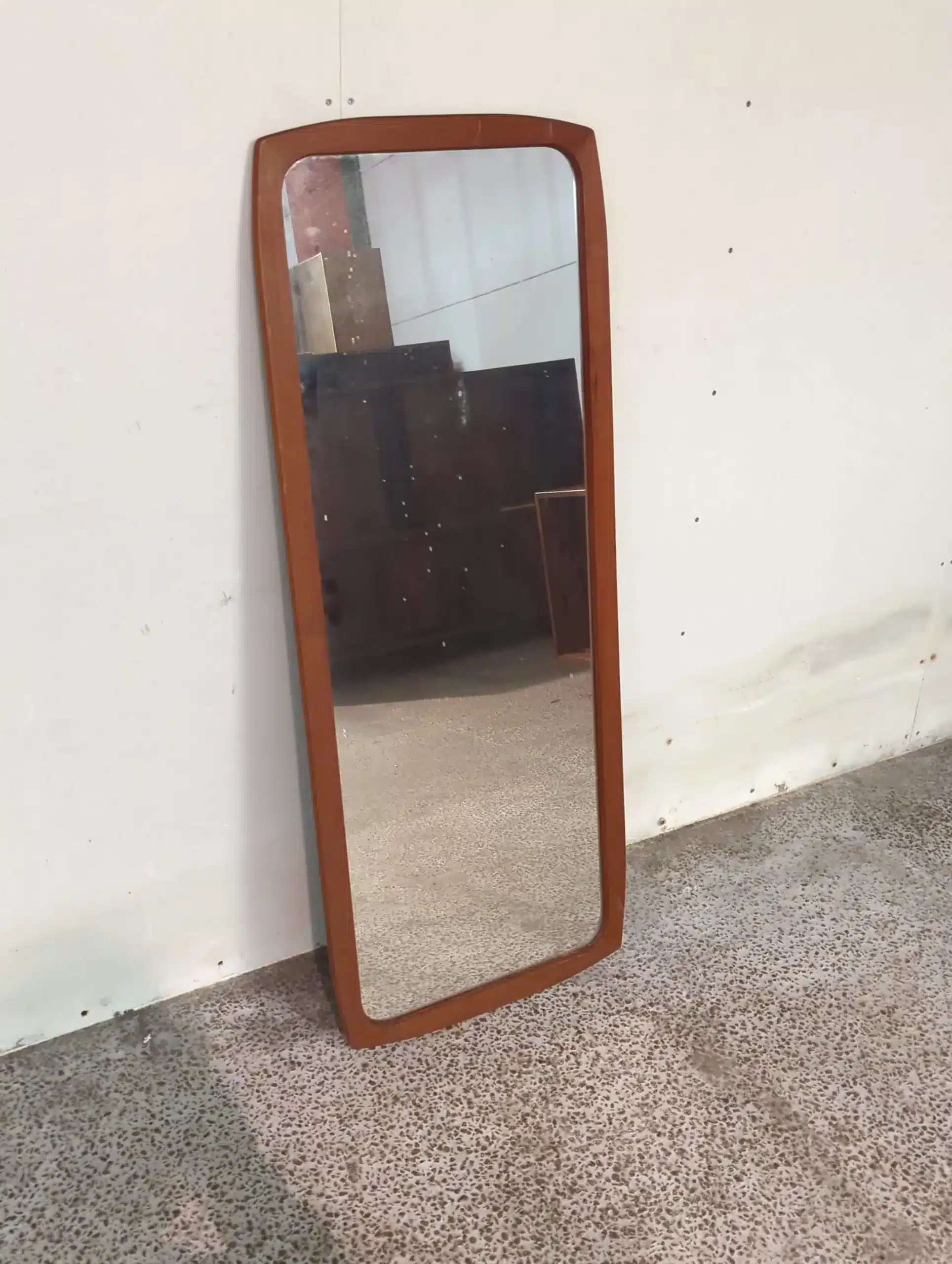 Stort spejl i ramme af teak - Image 1