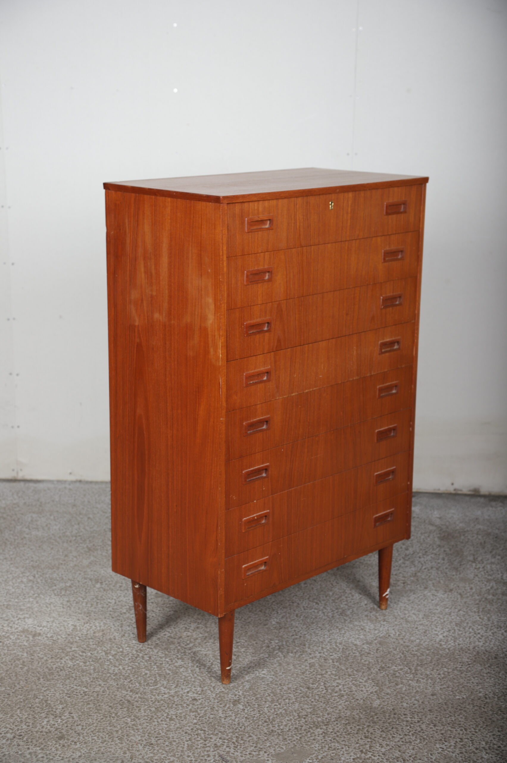 Kommode i teak med otte skuffer - Image 2