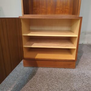 Énfløjet reol med skænk og bogreol, Hundevad, teak - Image 6