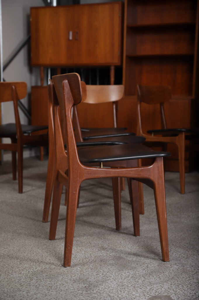 Spisestole i massiv teak, 6 stk, Elgaard & Schøning