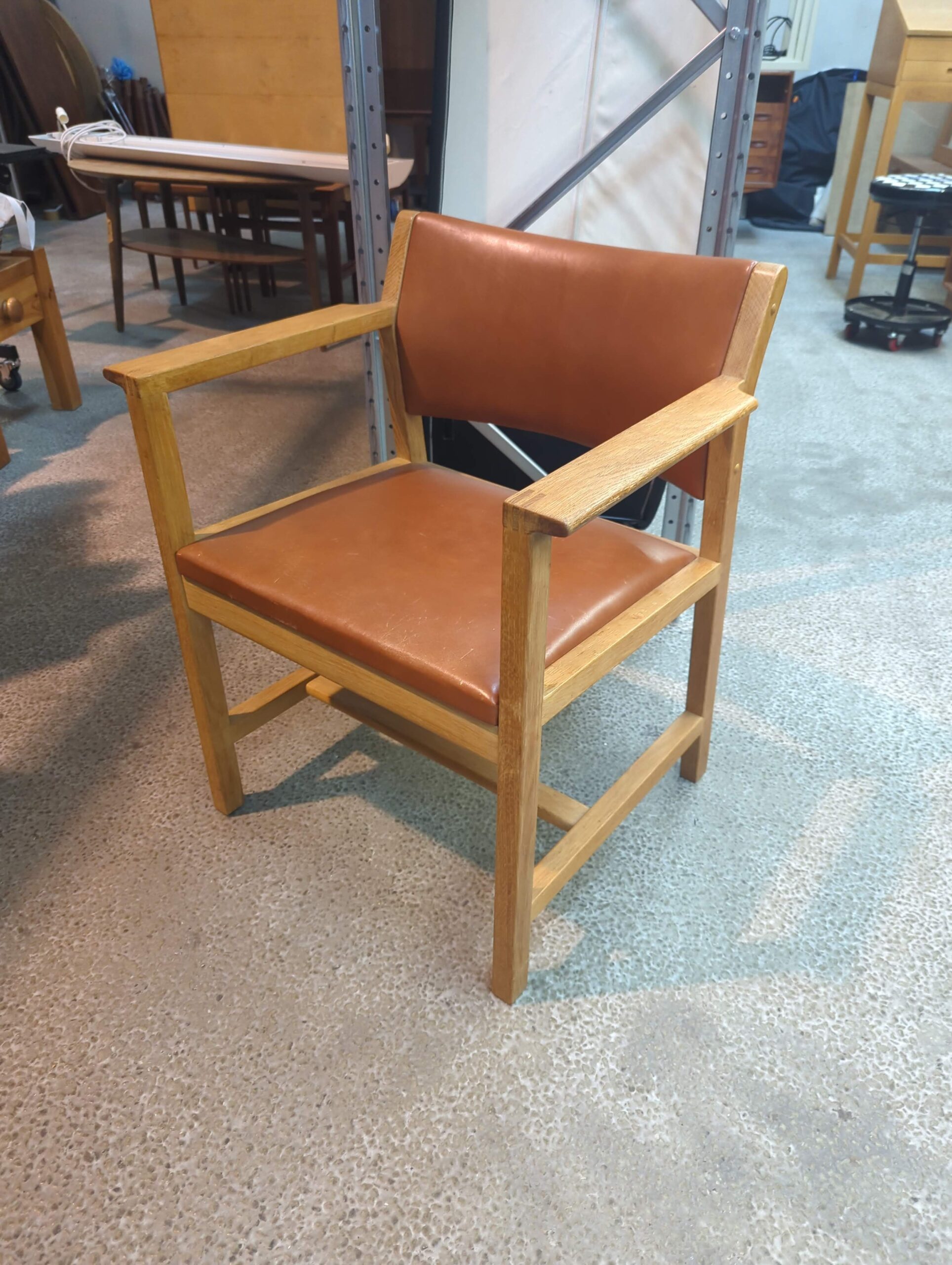 Armstol, egetræ, Børge Mogensen, model BM73 - Image 1