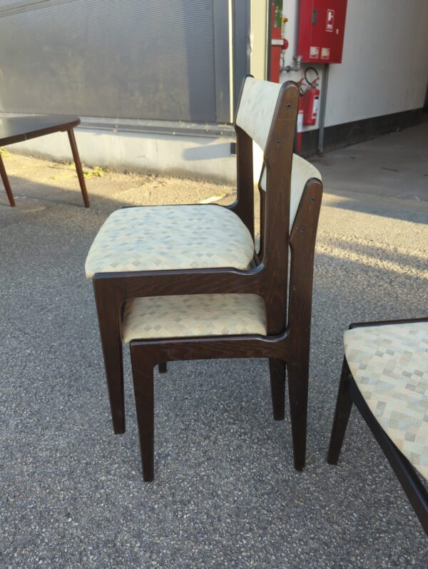 Fem spisestole, bejdset eg, Erik Buch