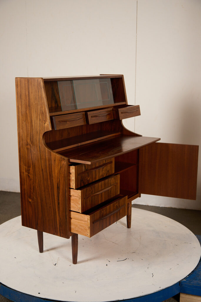 Chatol med skuffer og skriveplade, Gunnar Falsig, palisander