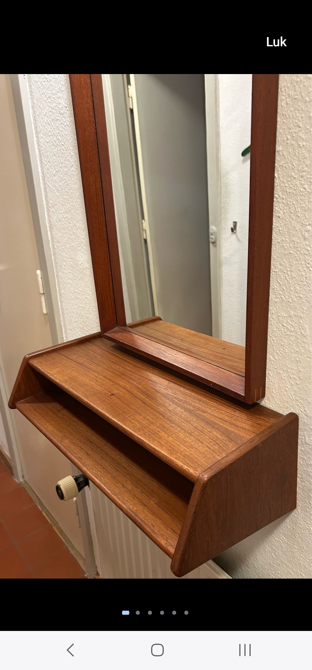 Spejl og hylde, teak, Aksel Kjersgaard - Image 1