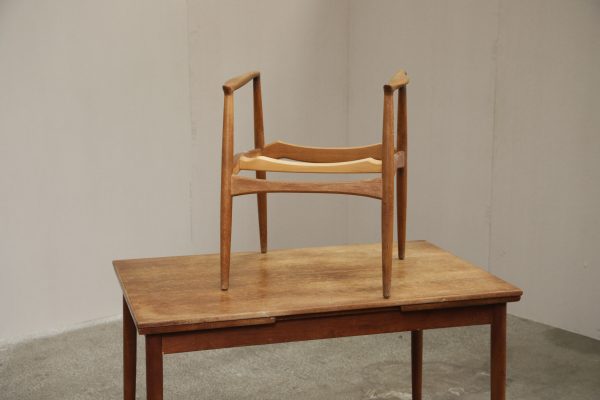Armstol, Erik Buch Captains Chair, egetræ, til renovering - Image 10