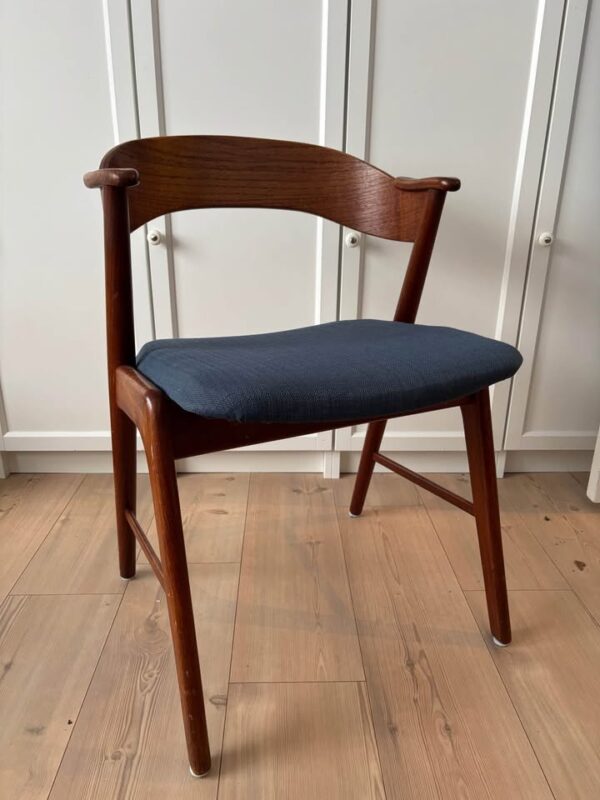Seks spisestole, massiv teak, Kai Kristiansen model 32