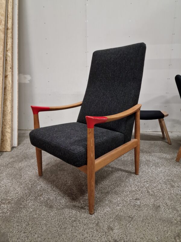 Lænestol, massiv egetræ, Fritz Hansen