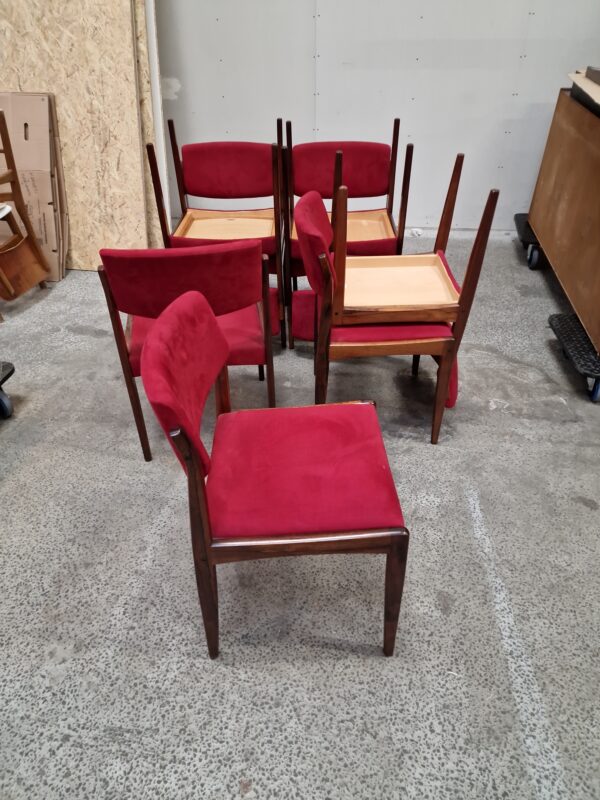 Otte stk spisestole af Bramin, palisander