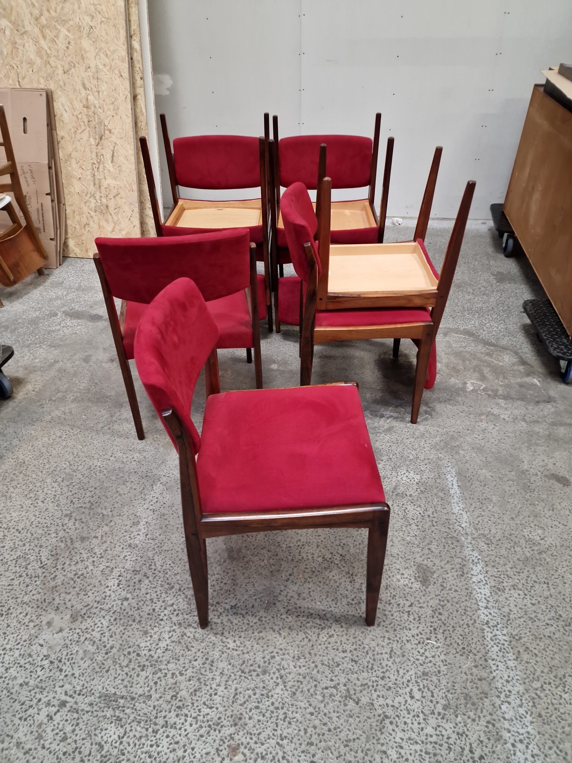 Otte stk spisestole af Bramin, palisander - Image 2