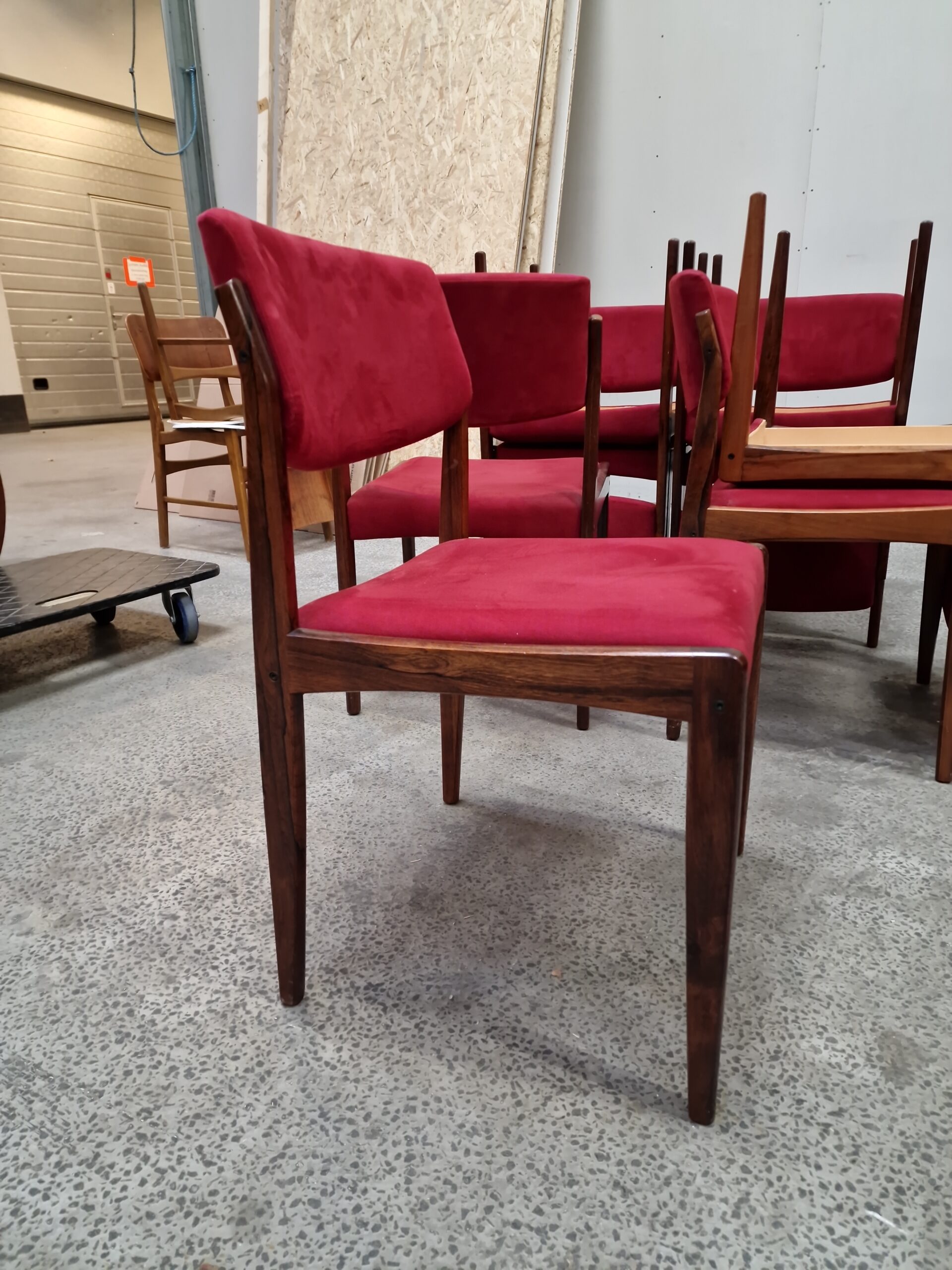 Otte stk spisestole af Bramin, palisander - Image 5