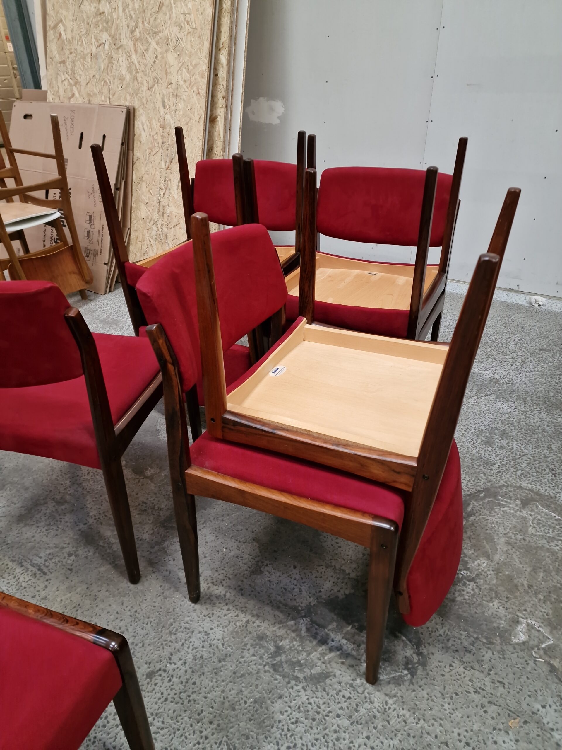 Otte stk spisestole af Bramin, palisander - Image 4