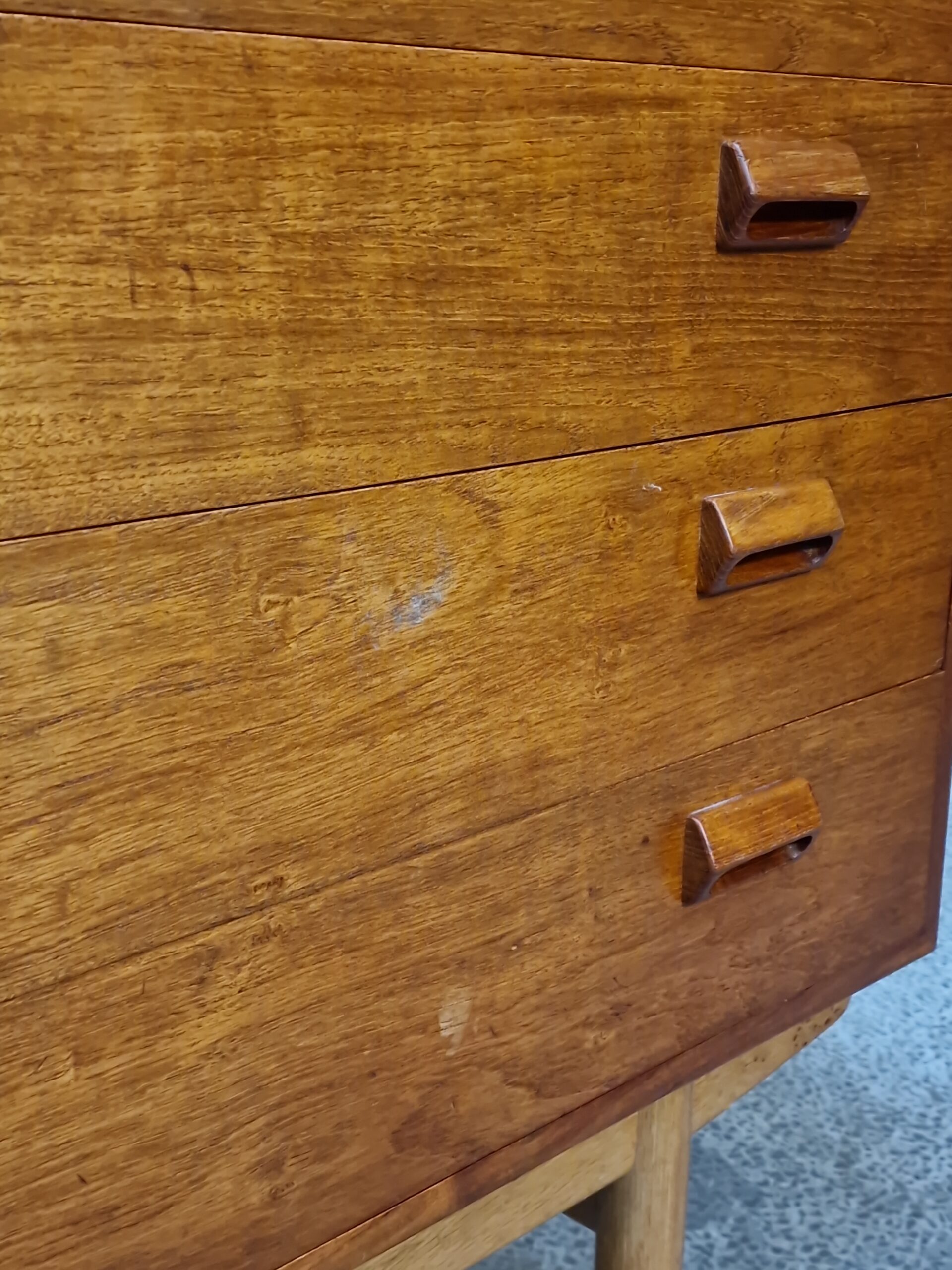 Kommode med fire brede skuffer, teak, Børge Mogensen #2 - Image 12