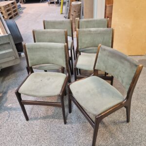 Seks spisestole, bejdset eg, Erik Buch model 89 - Image 2