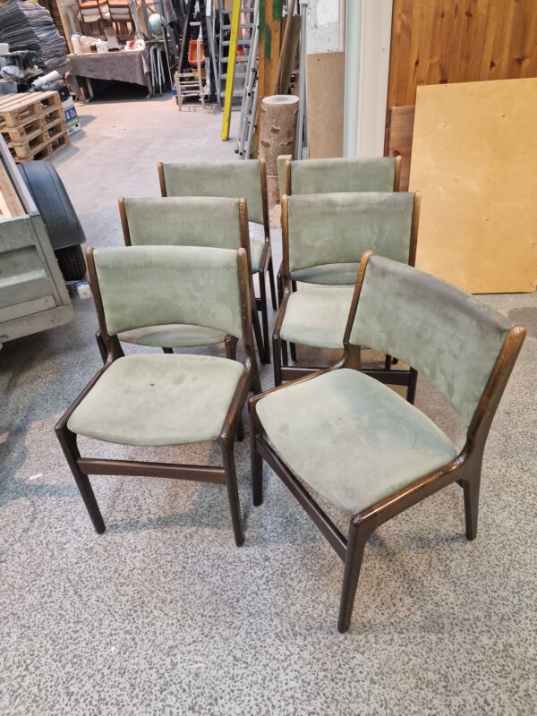 Seks spisestole, bejdset eg, Erik Buch model 89 - Image 3