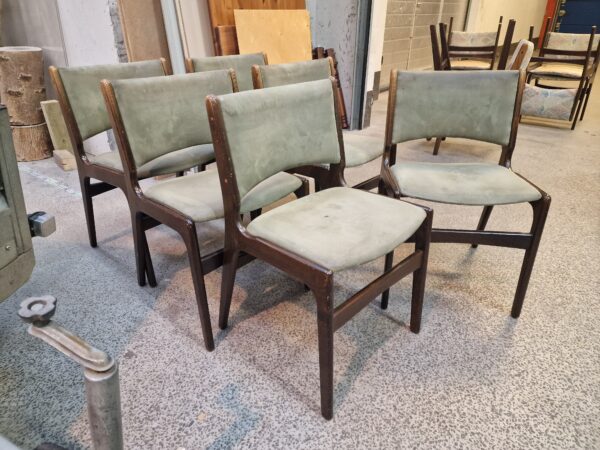 Seks spisestole, bejdset eg, Erik Buch model 89 - Image 4