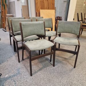 Seks spisestole, bejdset eg, Erik Buch model 89 - Image 4