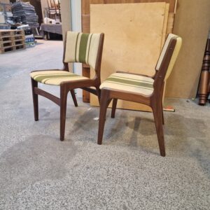 to spisestole, grønstribet, mahogni, Erik Buch model 89 - Image 1