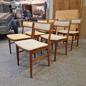 Seks spisestole, Vestervig Eriksen, teak