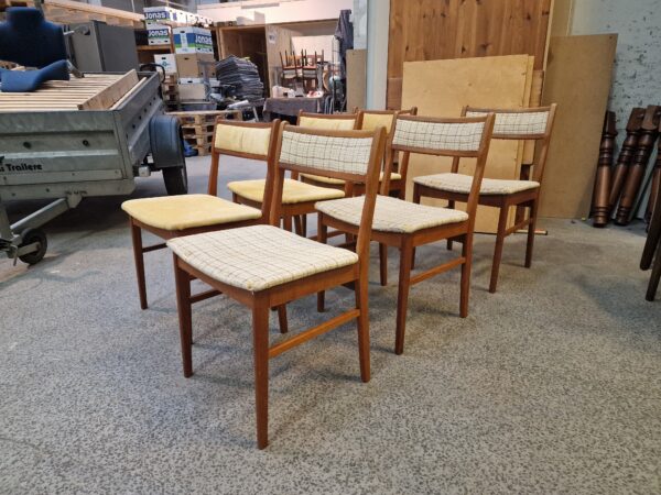 Seks spisestole, Vestervig Eriksen, teak