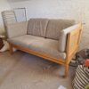 Topersoners sofa i bøgetræ med fransk flet