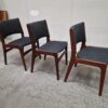 Tre spisestole, mahogni, Erik Buch Model 89