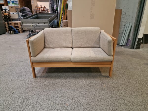 Topersoners sofa i bøgetræ med fransk flet