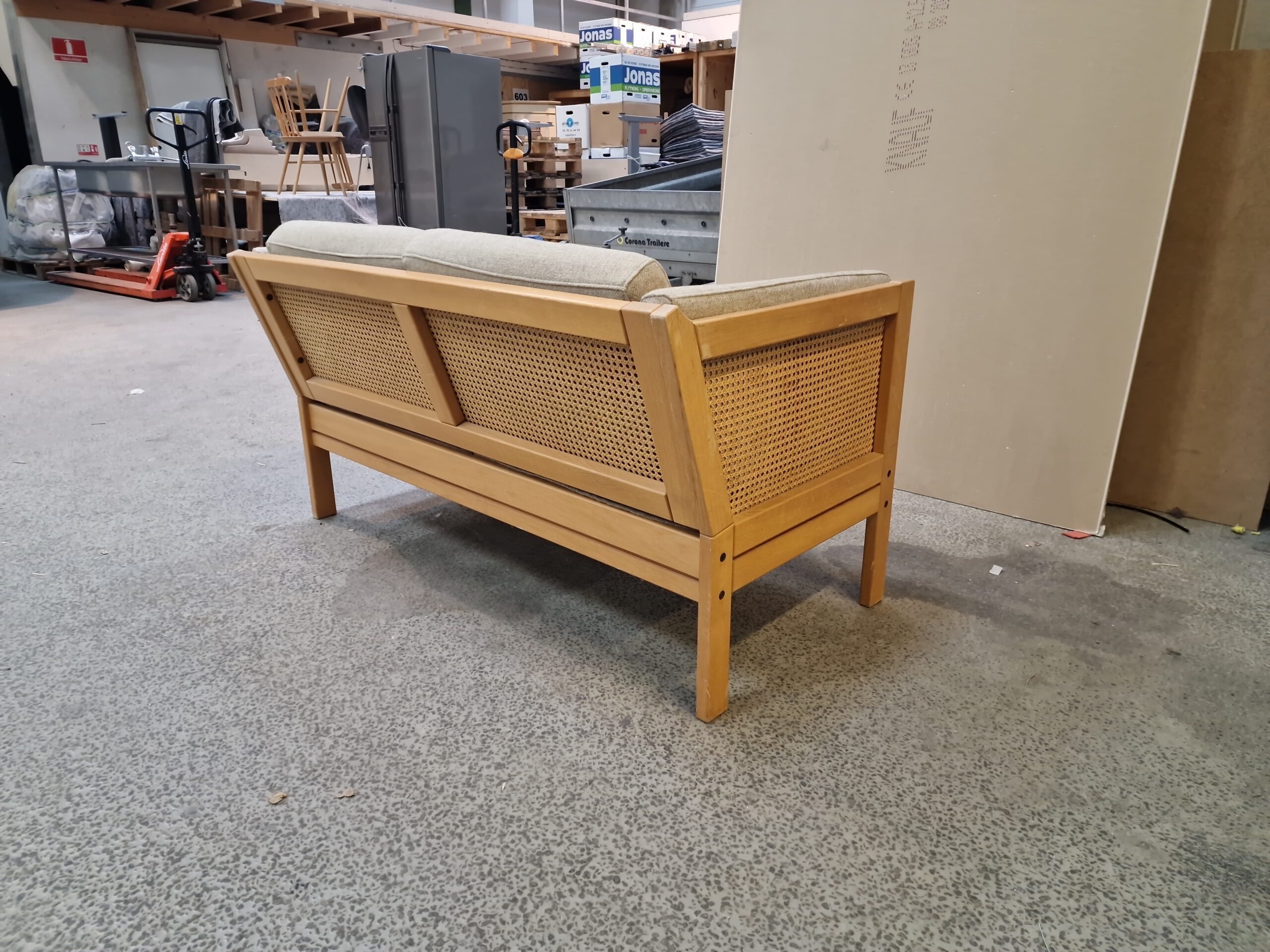 Topersoners sofa i bøgetræ med fransk flet - Image 7