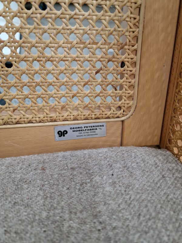 Topersoners sofa i bøgetræ med fransk flet