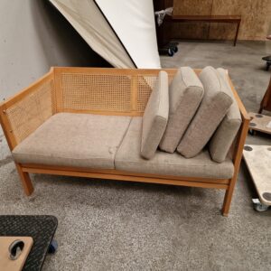 Topersoners sofa i bøgetræ med fransk flet - Image 11