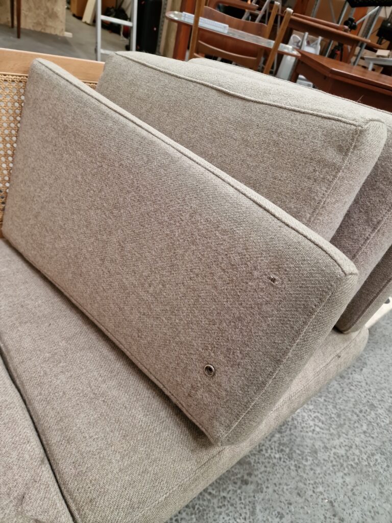 Topersoners sofa i bøgetræ med fransk flet