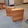 To kommoder/natborde i massiv fyrretræ, vintage ikea