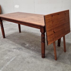 Langbord med tillægsplade, massiv fyrretræ - Image 3