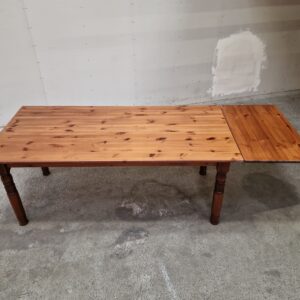 Langbord med tillægsplade, massiv fyrretræ - Image 4