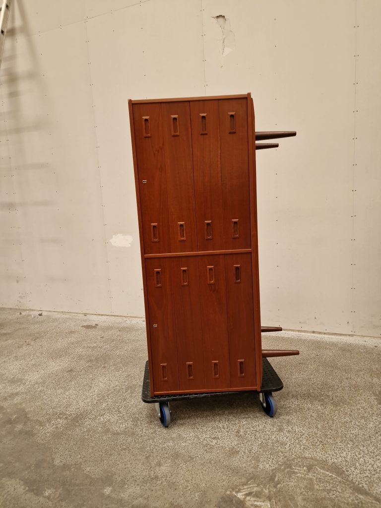 Dobbeltkommode, teak, 2×4 skuffer