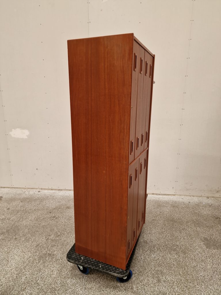 Dobbeltkommode, teak, 2×4 skuffer