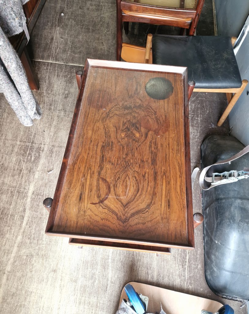 Poul Hundevad. Bakkebord/serveringsvogn med udtræk, palisander