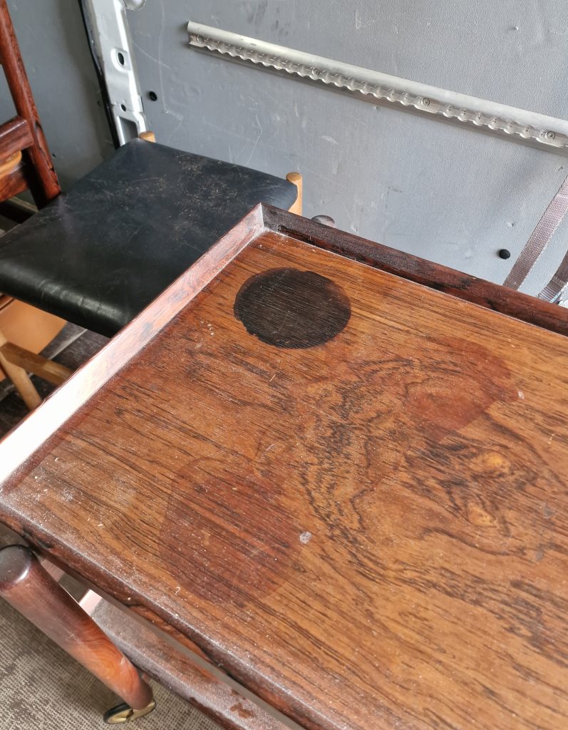 Poul Hundevad. Bakkebord/serveringsvogn med udtræk, palisander