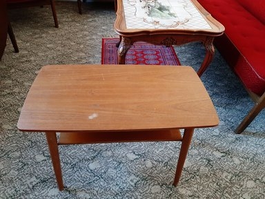 Sidebord/sofabord med hylde, teak
